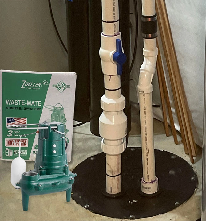 Sewage Sump Pump Services in Fredericksburg VA